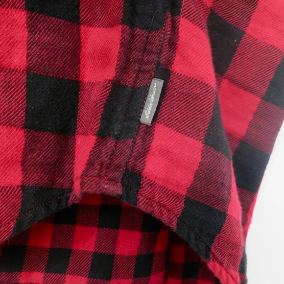 Eddie Bauer Lined Cold Weather Flannel Shirtdress Buffalo Check Plaid Sz 2 (XS) - Picture 7 of 10